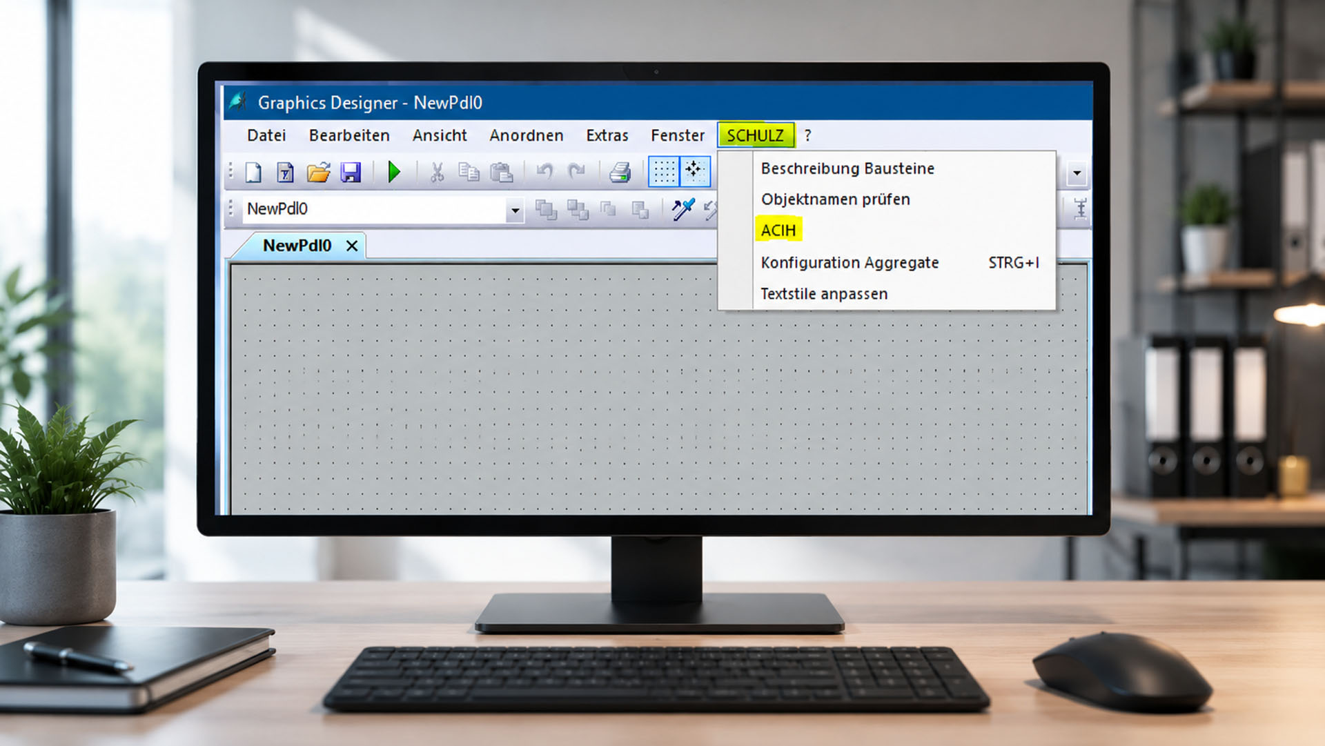 Configuratie-interface voor het ontwikkelen en aanpassen van automatiseringsoplossingen.